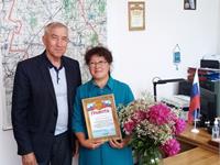 Поздравление социального работника п. Черноренческий Ябыковой Галии Увахитовны 